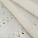 Destock 1.1m tissu broderie anglaise coton fin vanille largeur 140cm 