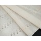 Destock 1.1m tissu broderie anglaise coton fin vanille largeur 140cm 