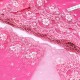 Destock 5m dentelle broderie tulle brodé fine haute couture rose largeur 21cm