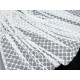 Destock 2.3m tissu dentelle broderie tulle souple brodé écru largeur 140cm