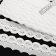 Destock 13.8m dentelle broderie anglaise coton blanche écrue largeur 3.5cm