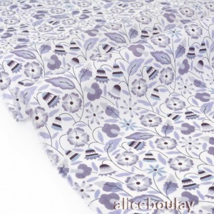 Destock tissu liberty tana lawn bobo gris mauve 0.9m