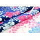 Destock 1m tissu Japonais coton kimono style traditionnel fleuri largeur 150cm