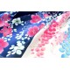 Destock 1m tissu Japonais coton kimono style traditionnel fleuri largeur 150cm