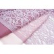 Destock 1.6m tissu dentelle de calais lycra fluide rose poudré largeur 150cm 