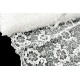 Destock 0.59m tissu dentelle broderie organza brodé festonné écru largeur 129cm