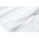 Destock 0.5m tissu crépon coton doux pois bleu fond blanc largeur 110cm 