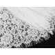 1.6m tissu dentelle brodé fluide blanc écru haute couture largeur 150cm