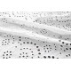 Destock 0.83 tissu broderie anglaise coton blanc écru largeur 84cm à blanchir