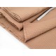 Destock 0.5m tissu nid d'abeille gaufré éponge épais beige largeur 160cm 