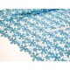 Destock 0.79m tissu dentelle guipure coton lourd fleuri largeur 109cm 