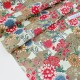 Destock 1.55m tissu japonais lin coton motif fleuri traditionnel largeur 143cm