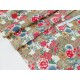 Destock 1.55m tissu japonais lin coton motif fleuri traditionnel largeur 143cm