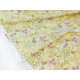 Destock 0.53m tissu japonais coton doux fleuri fond jaune largeur 113cm