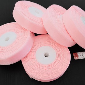 Déstock lot 5 rouleaux de 45m ruban organza rose clair largeur 19mm