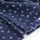 Destock 1m tissu japonais chirimen polyester épais fluide bleu nuit largeur 121cm