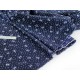 Destock 1m tissu japonais chirimen polyester épais fluide bleu nuit largeur 121cm