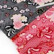 Destock 0.44m tissu japonais polyester doux fluide motif fleuri traditionnel largeur 152cm