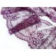 Déstock lot 2.9m dentelle de calais fine prune largeur 25cm