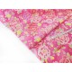 Destock 2m tissu japonais coton fin imprimé fleuri rose largeur 112cm 