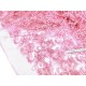 Destock 1.2m tissu dentelle broderie tulle brodé haute couture rose lurex largeur 153cm