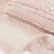 Destock lot 6m dentelle organza brodé broderie haute couture beige rosé largeur 15.5cm