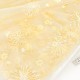 Destock 2m tissu broderie tulle brodé pissenlit sequin champagne largeur 150cm