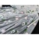 Destock 2m tissu broderie tulle brodé fleuri largeur 170cm