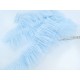 Destock 6m galon à volants ruban froufrou tulle plissé doux bleu largeur 9cm