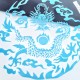 Destock transfert textile thermocollant applique dragon bleu taille 30x29cm