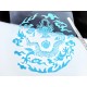 Destock transfert textile thermocollant applique dragon bleu taille 30x29cm