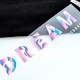 Destock transfert textile thermocollant applique dream about rainbow multicolore taille 24x6.5cm