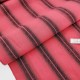 Destock 2.9m tissu japonais lin tissé teint rayure noir rose corail largeur 112cm