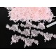 Destock lot de 30 appliques dentelle guipure fine douce haute couture rose taille 17x6cm