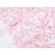 Destock 1.3m tissu dentelle broderie tulle brodé haute couture rose largeur 145cm