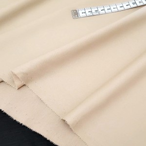 Destock lot 1.07m tissu jersey romanite punta di roma soyeux fluide beige largeur 150cm