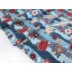 Destock 2m tissu japonais popeline coton soyeux fleuri traditionnel largeur 114cm 