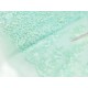 Destock 1.5m tissu dentelle broderie tulle brodé vert glacier largeur 146cm