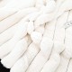 Destock 1.4m tissu fausse fourrure côtelé doudou peluche extra doux écru largeur 168cm 