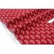 Destock 1.5m tissu japonais velours milleraies coton motif cachemire fond carmin largeur 112cm