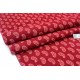 Destock 1.5m tissu japonais velours milleraies coton motif cachemire fond carmin largeur 112cm