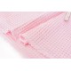 Destock 2m tissu nid d'abeille gaufré éponge coton épais rose largeur 146cm 