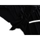 Destock 2.3m tissu jersey doublure polyester satiné soyeux fluide noir largeur 160cm