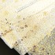 Destock 2.6m tissu sequins dorés brodés sur tulle largeur 36cm