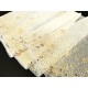 Destock 2.6m tissu sequins dorés brodés sur tulle largeur 36cm