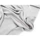 Destock 1.7m tissu satin polyester imitation soie extra doux fluide gris beige largeur 150cm