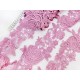 Destock 14.6m dentelle guipure polyester rose largeur 10cm