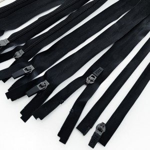 Destock lot de 8 fermetures glissière zip imperméable séparables noires longueur 25cm