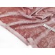 Déstock 0.98m tissu jersey velours vieux rose imprimé étoile argentée largeur 166cm 