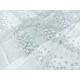 Destock 1.5m tissu dentelle broderie tulle brodé fleur 3D sequins argentés gris largeur 143cm